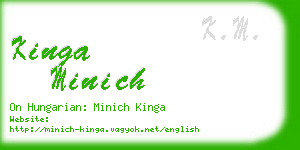 kinga minich business card